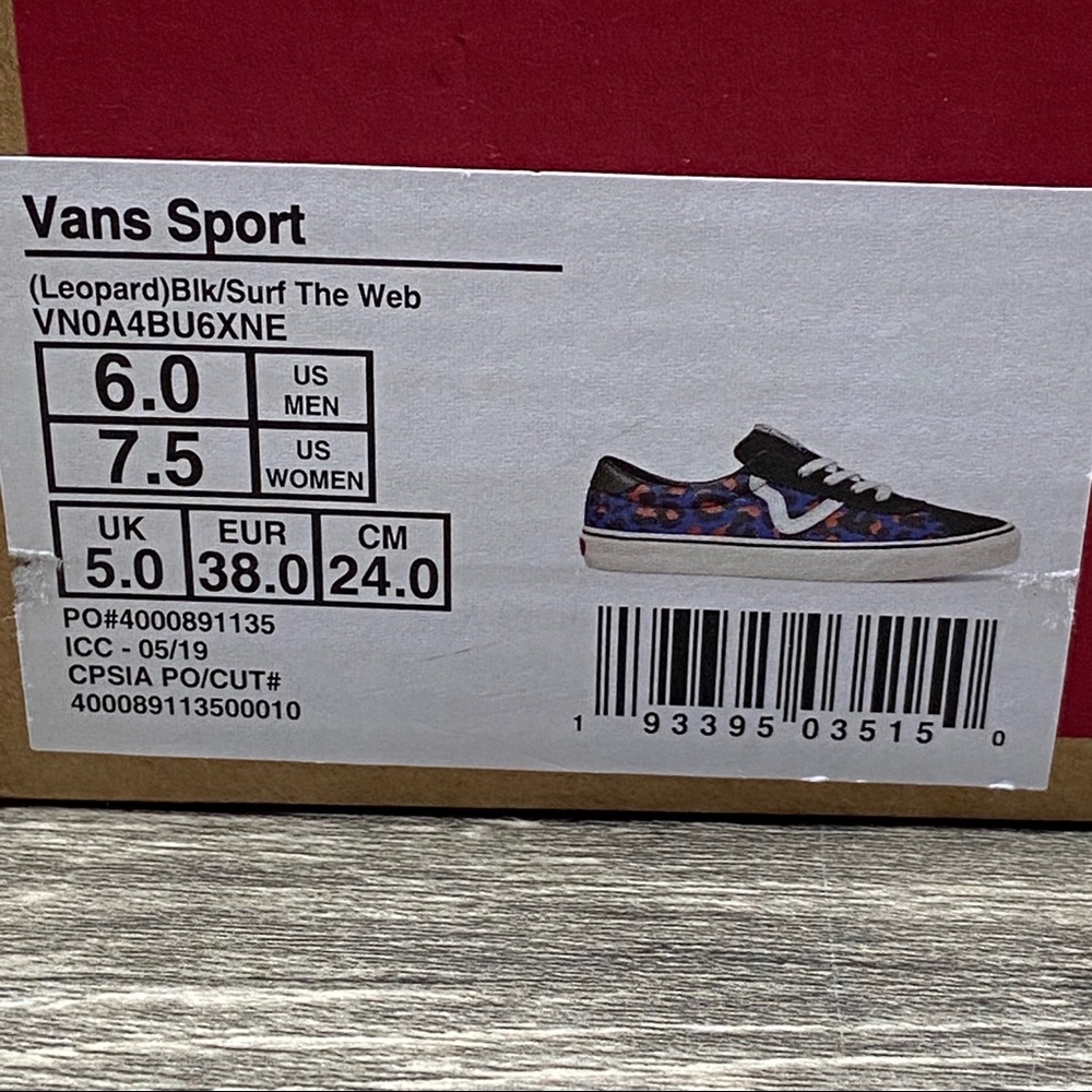 NEW Vans Sport Sneakers ‘Surf the Web’ Leopard - Picture 7 of 8